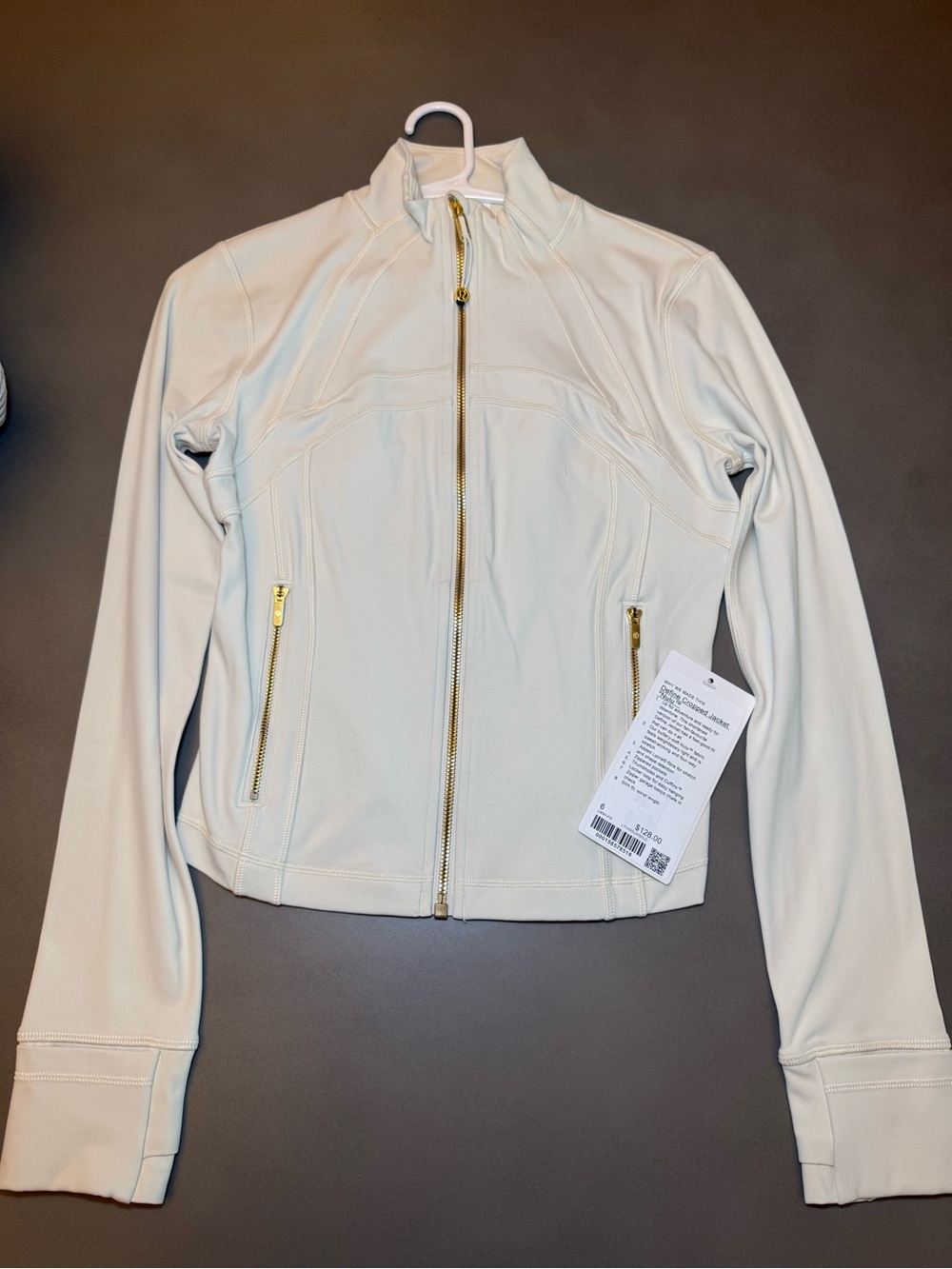 Lululemon Define Cropped Jacket *Nulu White Size 6 NWT
